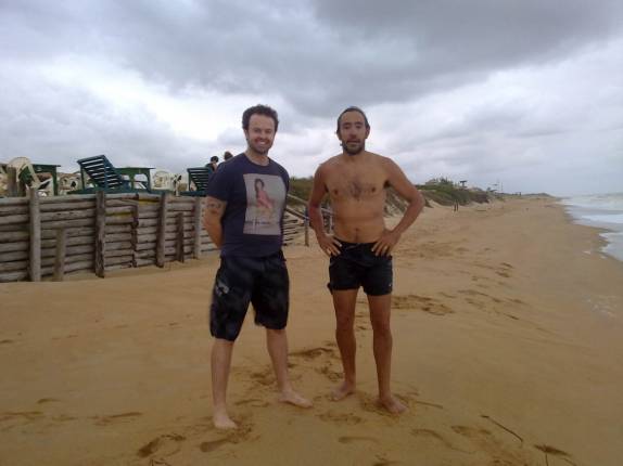 Com o padrinho Rafael em Itaúnas - ES